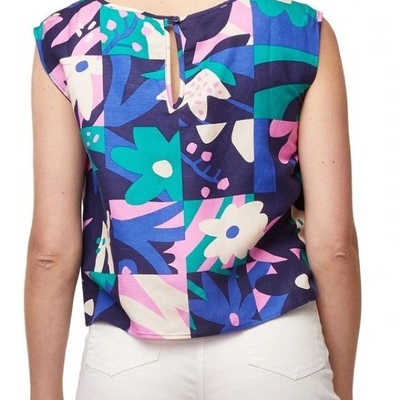 PRINCESS HIGHWAY Linen blend Suki Sleeveless Cropped Blouse Top - Picture 8 of 14